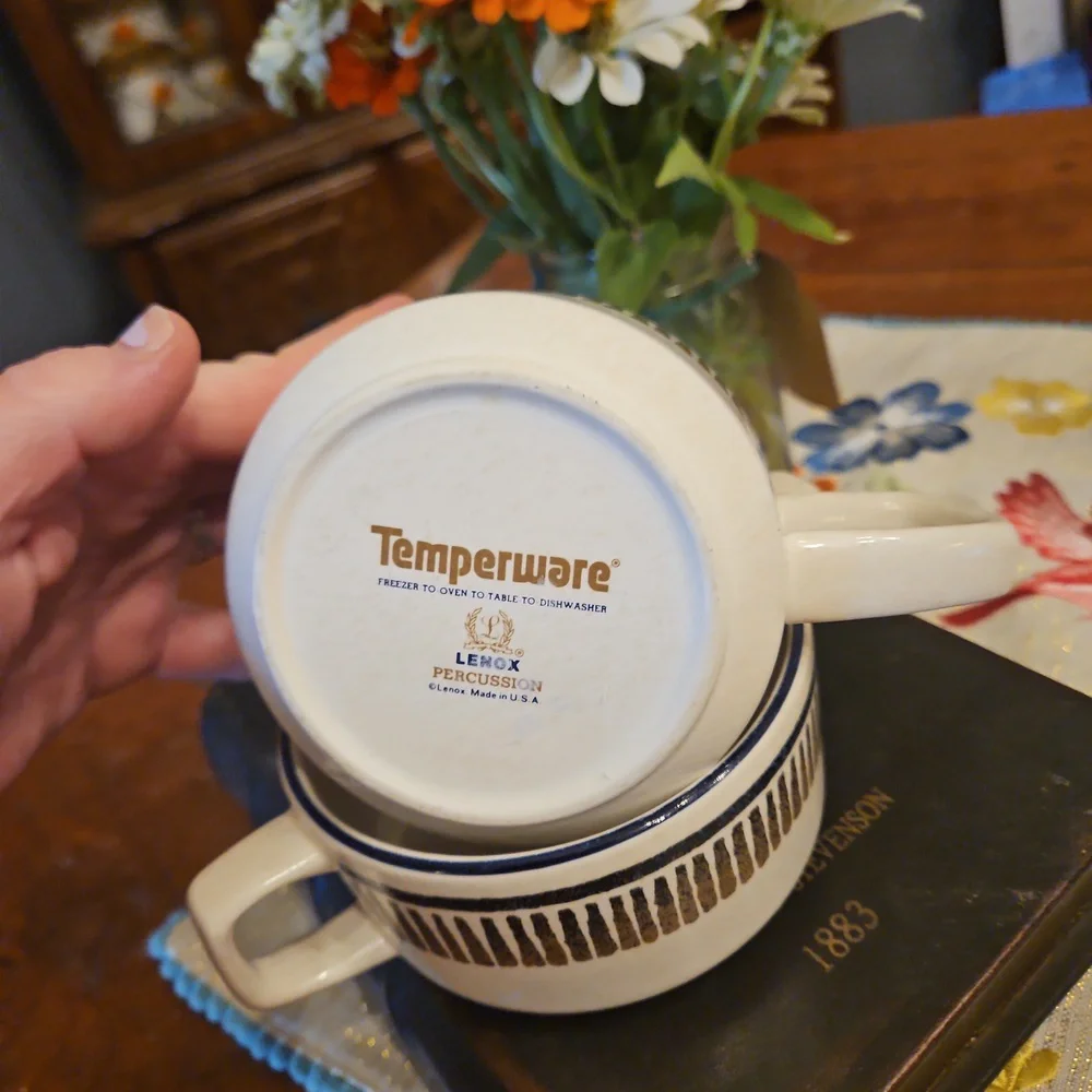Lenox Percussion‎ Creamer and Sugar Bowl Temper-ware